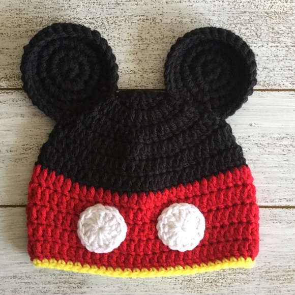 Mickey Mouse Crochet Hat Teen 